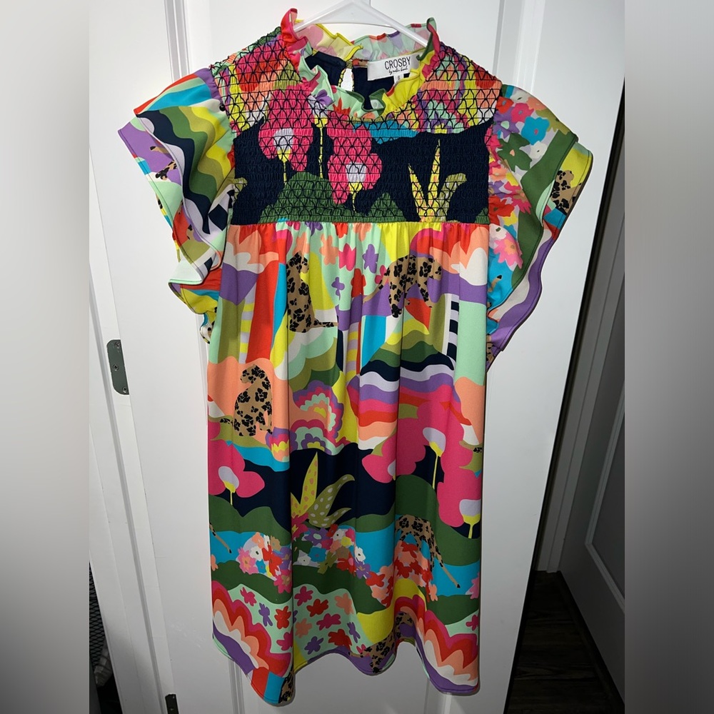 Crosby By Mollie Burch Quinn Dress Sir Lanka Print Midi